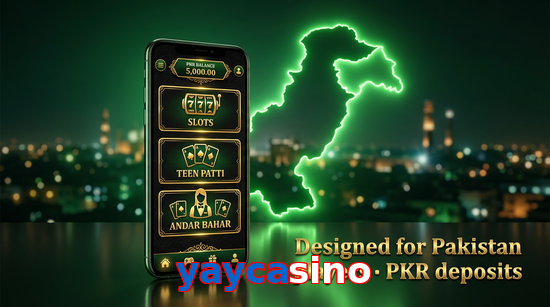 Main screen of Yaycasino pk page for PK players